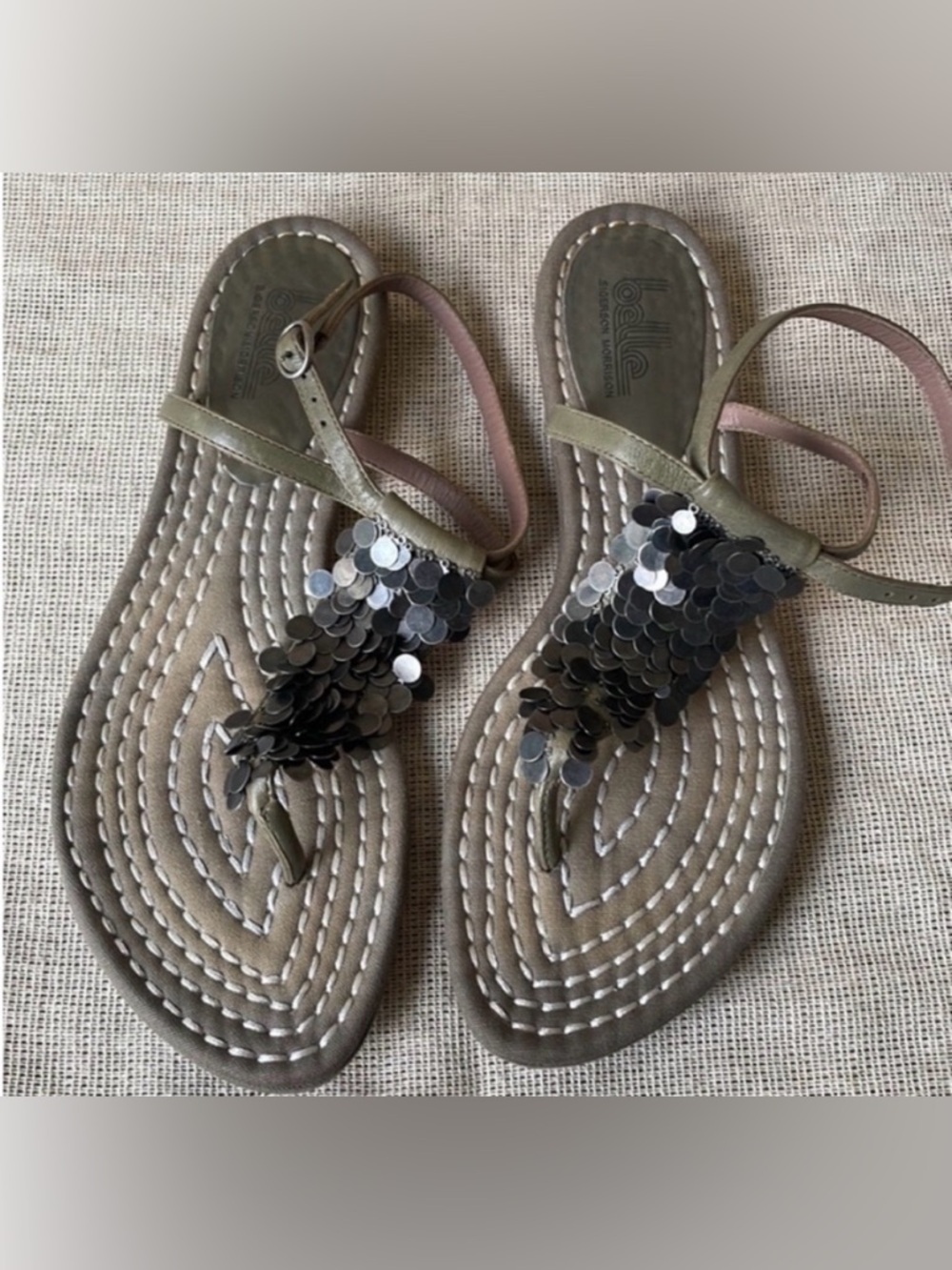 belle sigerson morrison flats leather sandals 
Size 8 B